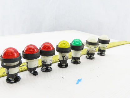 DR22D0L Assorted Lamp Indicator Light Red, White, Yellow, Green 30V 1W 7/8"Hole