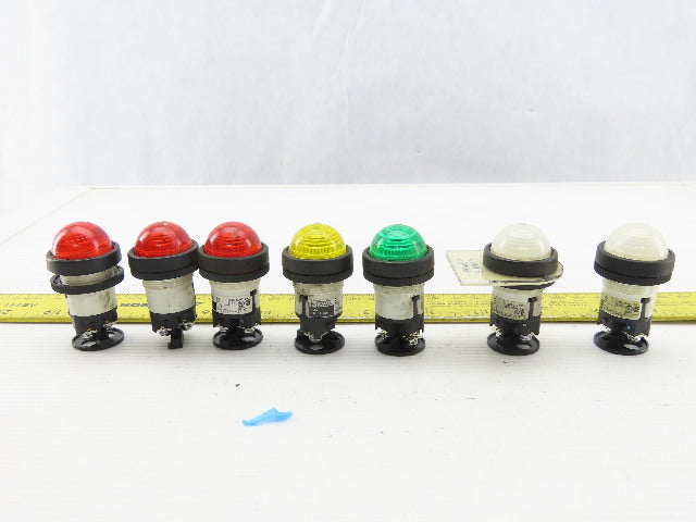 DR22D0L Assorted Lamp Indicator Light Red, White, Yellow, Green 30V 1W 7/8"Hole