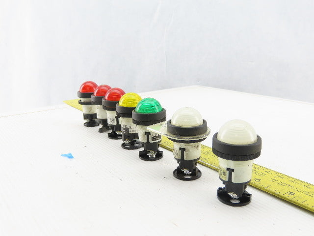 DR22D0L Assorted Lamp Indicator Light Red, White, Yellow, Green 30V 1W 7/8"Hole