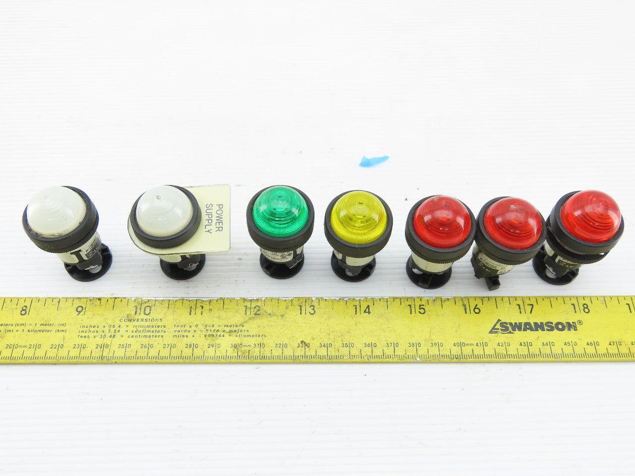DR22D0L Assorted Lamp Indicator Light Red, White, Yellow, Green 30V 1W 7/8"Hole