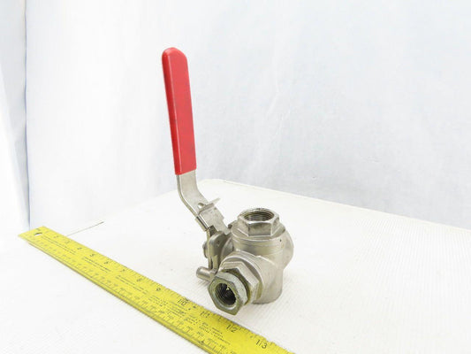 Unico 3-Way 1000 WOG 3/4" NPT CF8M Stainless Steel Ball Valve
