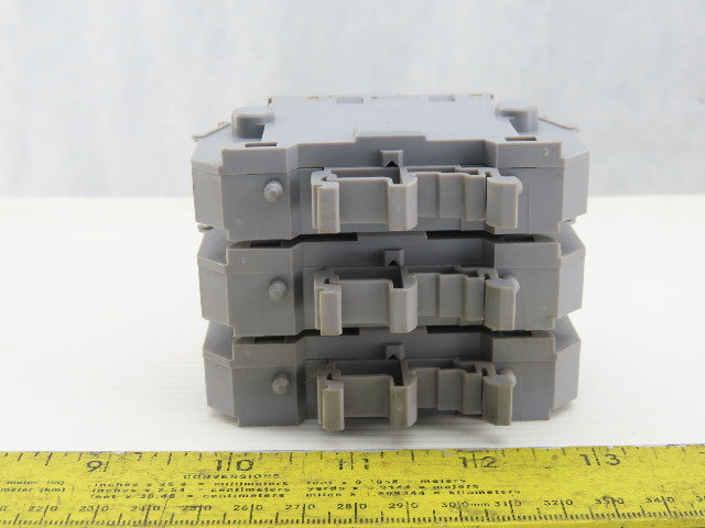 Entrelec MB10/22S 3 Pole Fuse Holder 750-800V 6mm DIN Rail Mount Lot of 6