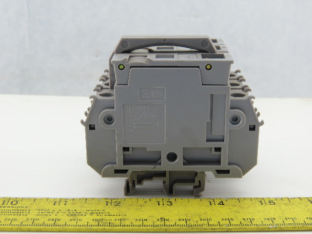 Entrelec MB10/22S 3 Pole Fuse Holder 750-800V 6mm DIN Rail Mount Lot of 6