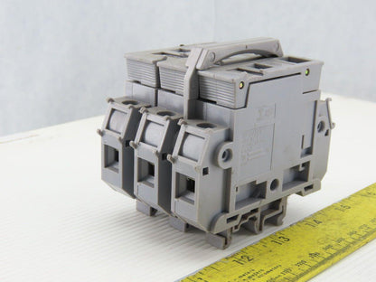 Entrelec MB10/22S 3 Pole Fuse Holder 750-800V 6mm DIN Rail Mount Lot of 6