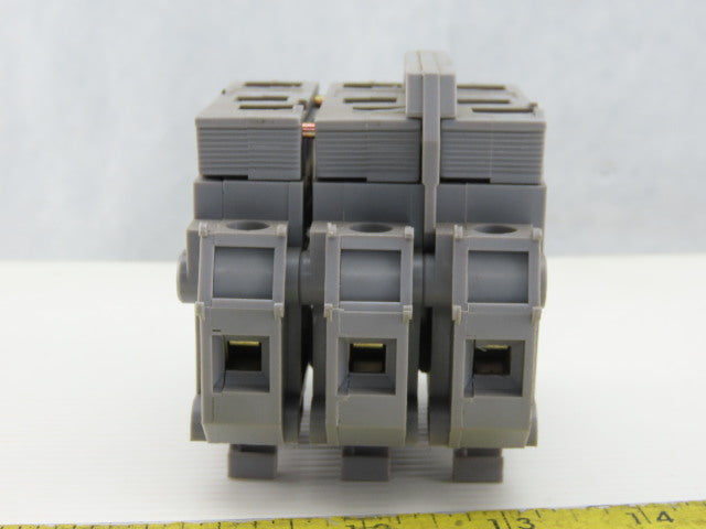 Entrelec MB10/22S 3 Pole Fuse Holder 750-800V 6mm DIN Rail Mount Lot of 6