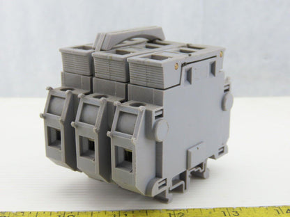 Entrelec MB10/22S 3 Pole Fuse Holder 750-800V 6mm DIN Rail Mount Lot of 6