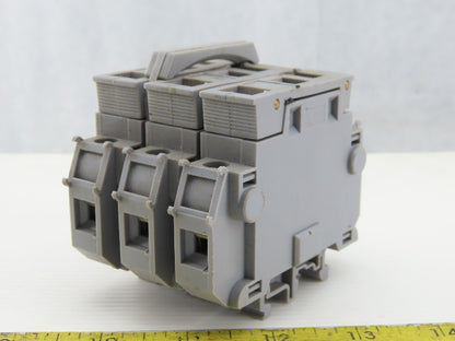 Entrelec MB10/22S 3 Pole Fuse Holder 750-800V 6mm DIN Rail Mount Lot of 6