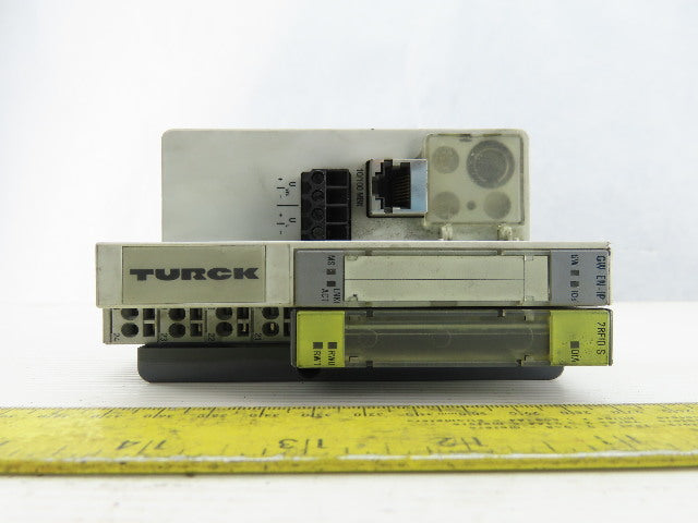 Turck BL20-GW-EN-IP Gateway Ethernet Module W/BL20-2FRID-S DIN Rail Mount