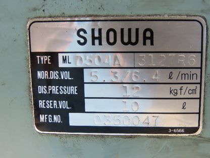 Showa MLD504A 3127R6 Lubricator 10L Volume 220V 5.3/6.4 lL/Min