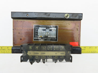 KTC Kinki Type MD-2 600VA Transformer 200/220V Pri 100V Sec 50/60HZ