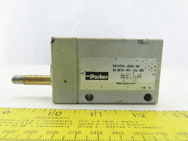 Parker S9 381S-RF-1/4-NG Valve 24VDC 60VAC 50Hz 6OVA