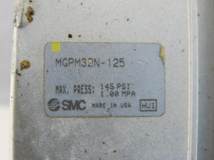 SMC MGPM32N-125 Compact Guide Pneumatic Air Cylinder 2/12 Stroke 145PSI