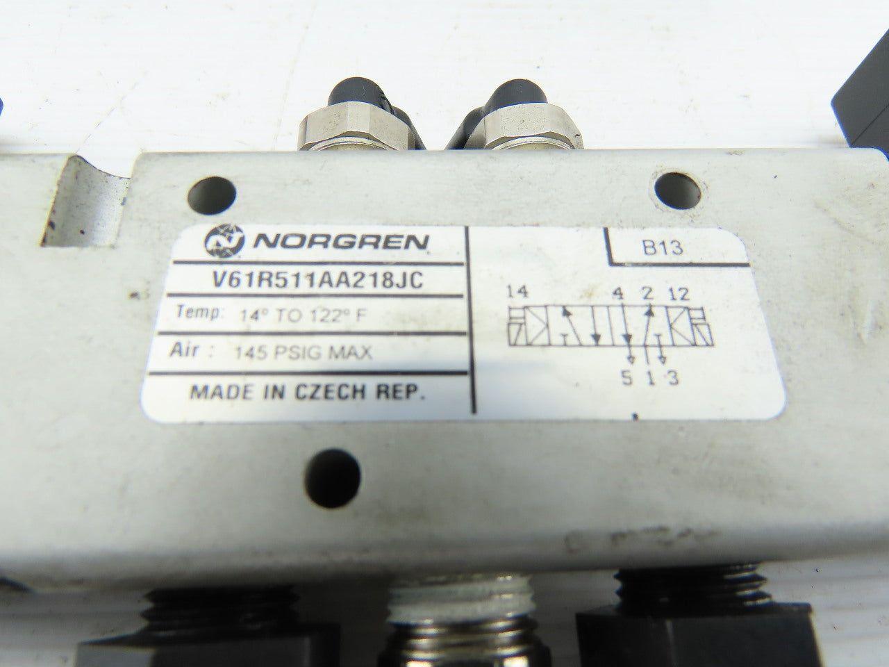 Norgren V61R5114AA218JC 2 Position Single Pneumatic Valve 1/4" Ports/W Coil 18J