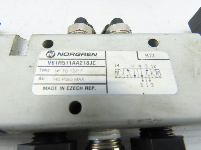 Norgren V61R5114AA218JC 2 Position Single Pneumatic Valve 1/4" Ports/W Coil 18J
