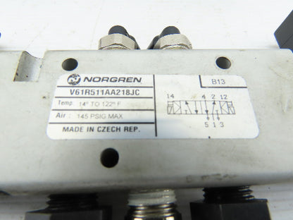 Norgren V61R5114AA218JC 2 Position Single Pneumatic Valve 1/4" Ports/W Coil 18J