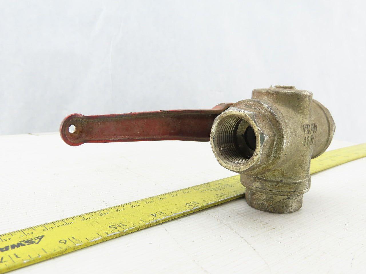 PN40 11A Stainless Steel 3 Way Ball Valve With Shutoff 3/4" NPT