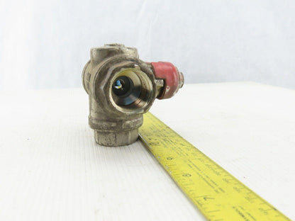 PN40 11A Stainless Steel 3 Way Ball Valve With Shutoff 3/4" NPT