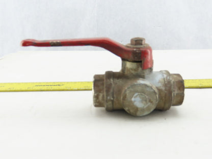 PN40 11A Stainless Steel 3 Way Ball Valve With Shutoff 3/4" NPT