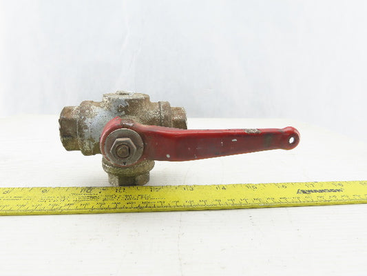 PN40 11A Stainless Steel 3 Way Ball Valve With Shutoff 3/4" NPT