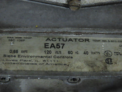 Barber-Coleman EA57 Actuator 0.65A 120V 60Hz 40W W/2-3706 1" NPT Valve