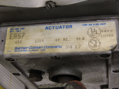 Barber-Coleman EA57 Actuator 0.65A 12V 60Hz 40W 1-1/2 NPT