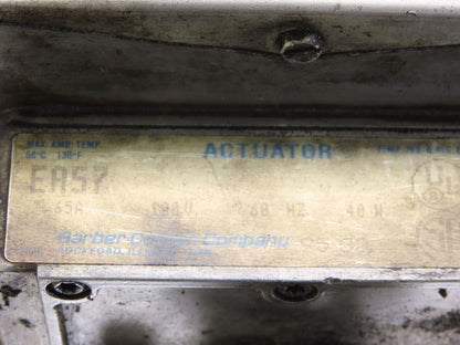 Barber-Coleman EA57 Actuator 0.65A 120V 60Hz 40W W/1008A-3 1-1/2 NPT Gas Valve