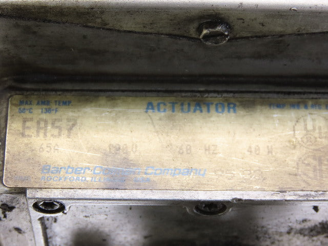 Barber-Coleman EA57 Actuator 0.65A 120V 60Hz 40W W/1008A-3 1-1/2 NPT Gas Valve