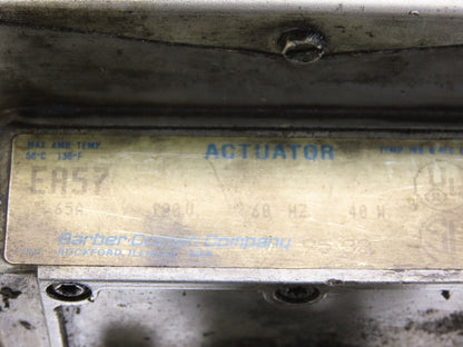 Barber-Coleman EA57 Actuator 0.65A 120V 60Hz 40W W/1008A-3 1-1/2 NPT Gas Valve