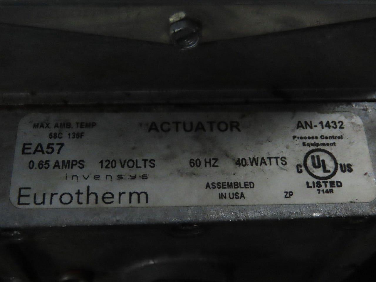Barber Coleman EA57 Actuator 0.65A 120V 60Hz 40W W-1008A-2 1 1/4 NPT Gas Valve