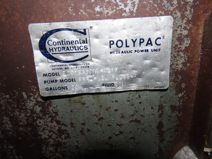 Continental Hydraulics 25 Gallon Hydraulic Power Unit W/PVR1-120-Y1199-F Pump