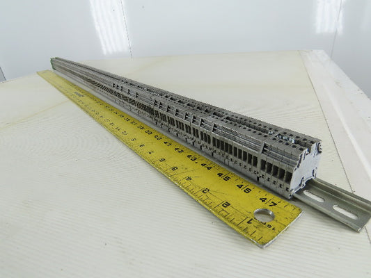 Entrelec M4/6 DIN Rail Mount 192 Terminal Blocks/Strip 500V W/8 Grounds D4/6P