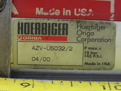 Hoerbiger Origa AZV-U5032/2 Pneumatic Air Cylinder 1" Bore 2" Stroke Twin Rod