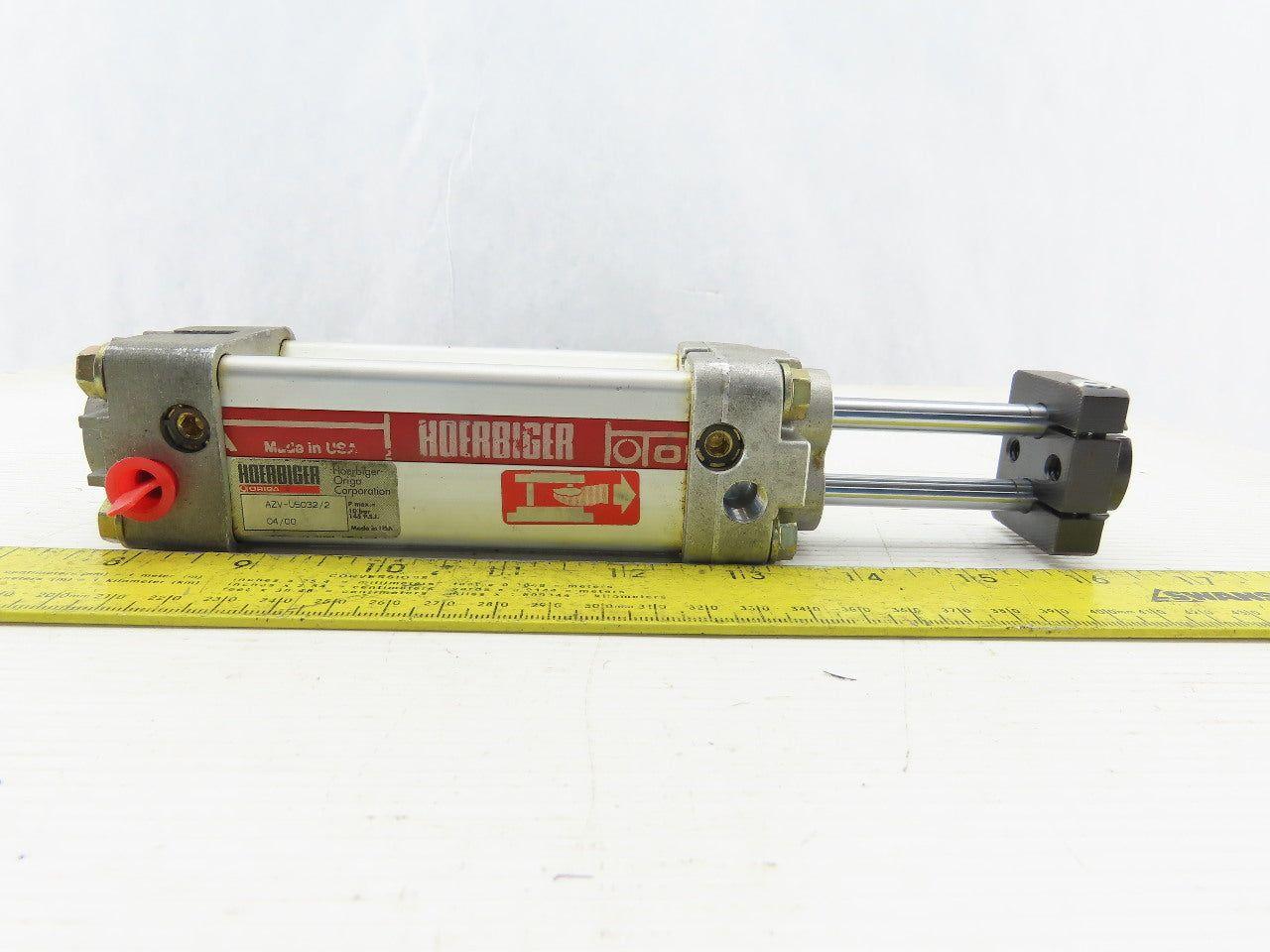 Hoerbiger Origa AZV-U5032/2 Pneumatic Air Cylinder 1" Bore 2" Stroke Twin Rod