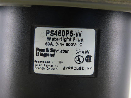 Pass & Seymour PS460p-W Watertight Plug 60A 3Ph 600VAC