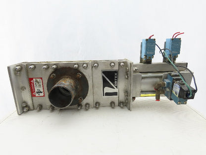 Salina Vortex B03 25550 2-1/4" Pneumatic Slide Gate Dry Material Cut Off Valve