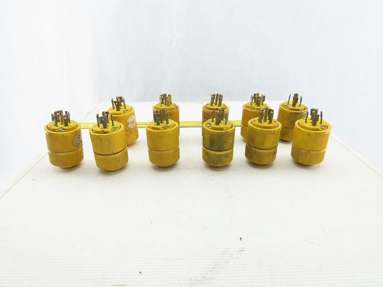 General Electric Yellow Male End Plug 3 Phase 20A 277/480V Lot of 11