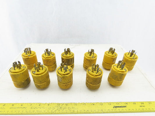 General Electric Yellow Male End Plug 3 Phase 20A 277/480V Lot of 11