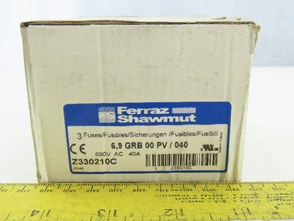 Ferraz Shawmut Z330210 Fuse 690VAC 40A 3 In Box