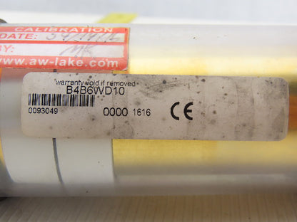 Lake Monitors B4B6WD10 Basic Variable Area Flow Meter 3500PSI 1"NPT