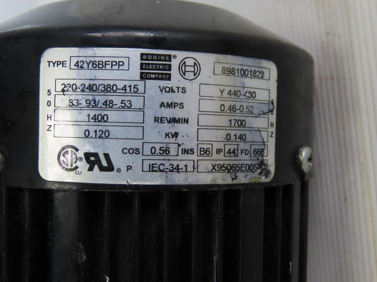 Bosch 42Y6BFPP 3842503 20:1 Ratio 0.120kW 220/240V Gear Reducer 11/16" Hex Drive