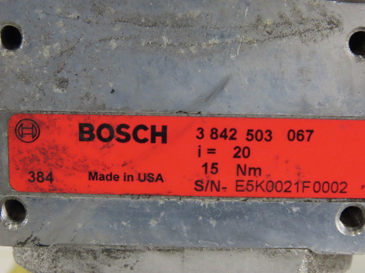 Bosch 3842503067 20:12 Ratio 70RPM 0.140kW 440/480 Conveyor Drive Fixture