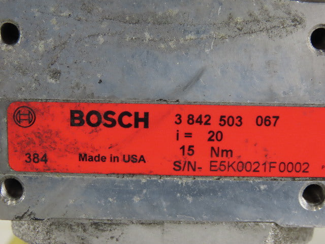 Bosch 3842503067 20:12 Ratio 70RPM 0.140kW 440/480 Conveyor Drive Fixture
