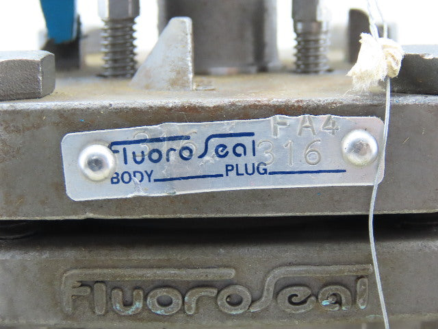 Fluroseal 1-1/2" Flange Class 150 Stainless Steel 3 Way Divert Ball Valve CF8M