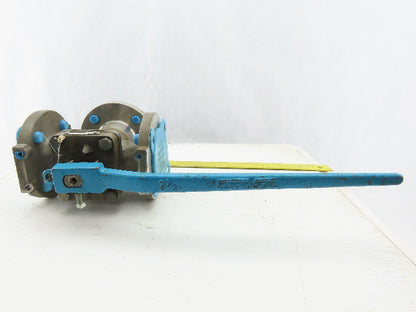 Fluroseal 1-1/2" Flange Class 150 Stainless Steel 3 Way Divert Ball Valve CF8M