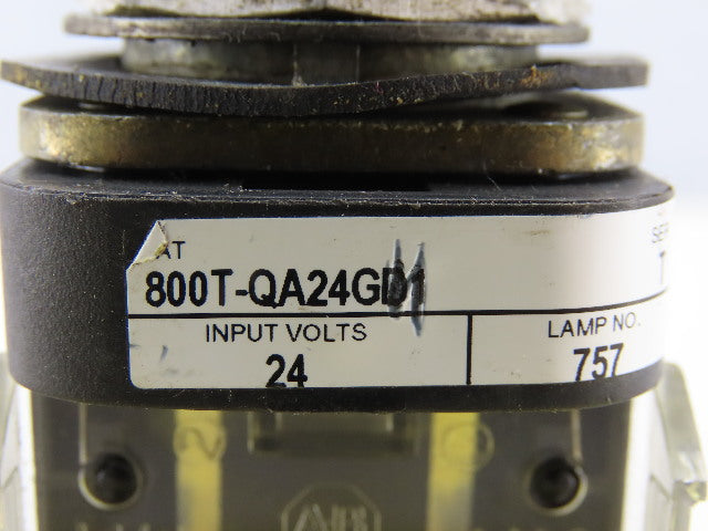 Allen Bradley 800T-QA24GD1/T White Push Button 24V 1N.O 1N.C