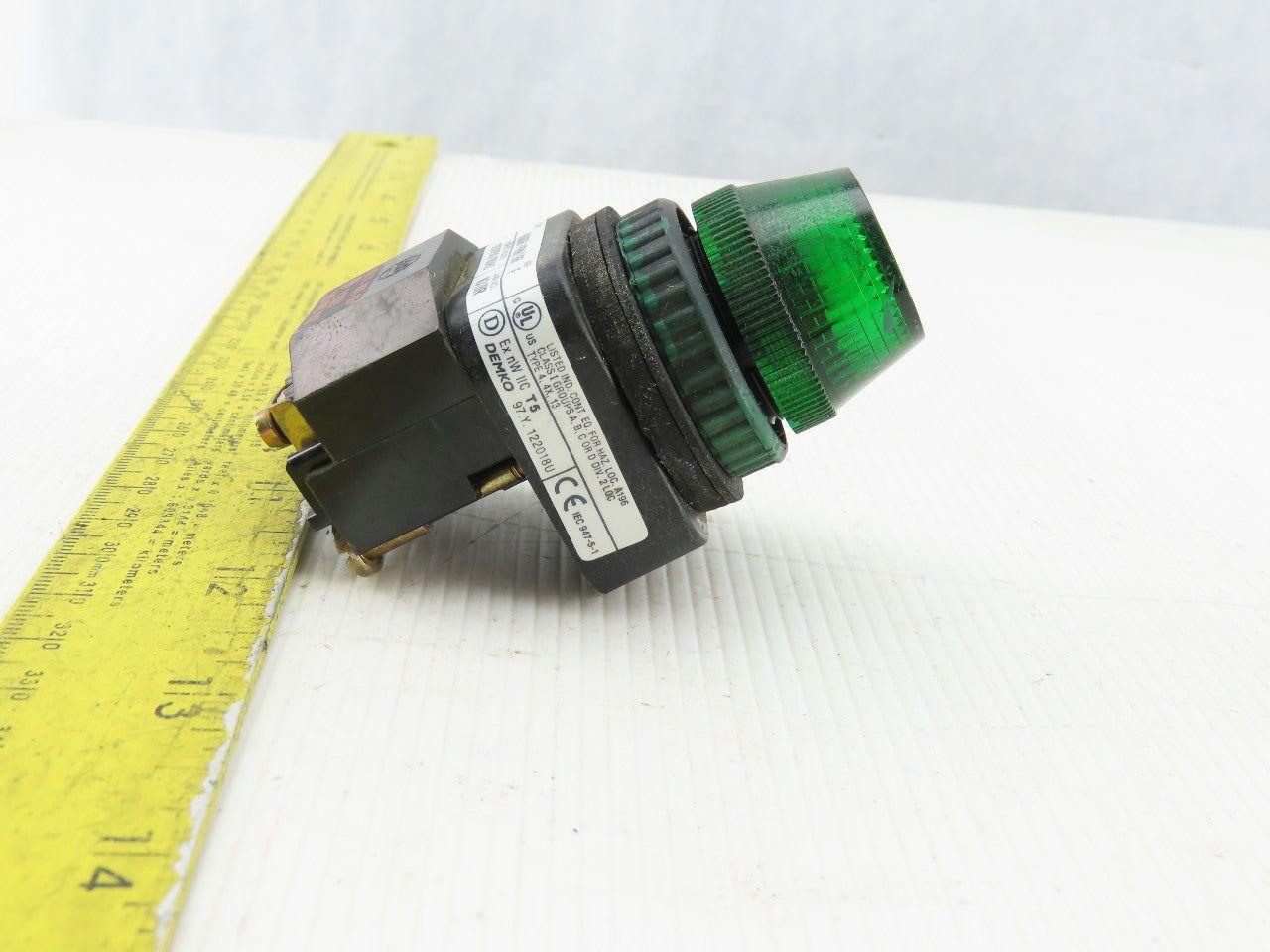 Allen Bradley 800H-PRH16R/F LED Green Pilot Light 120V Series F