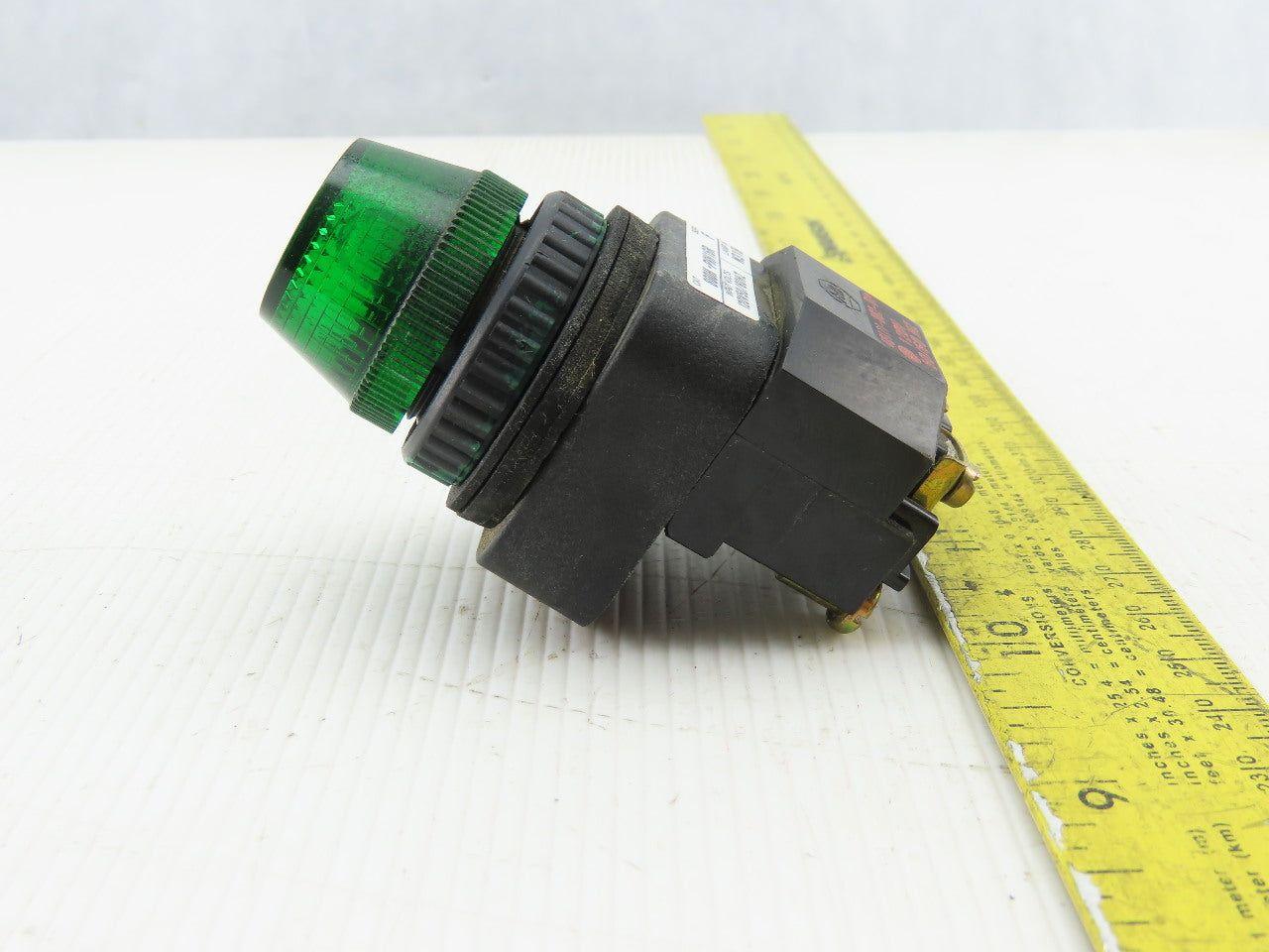 Allen Bradley 800H-PRH16R/F LED Green Pilot Light 120V Series F
