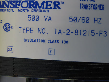 Acme Transformer TA-2-81215-F3 Transformer 500VA 230/460 Pri 110/115/120 Sec