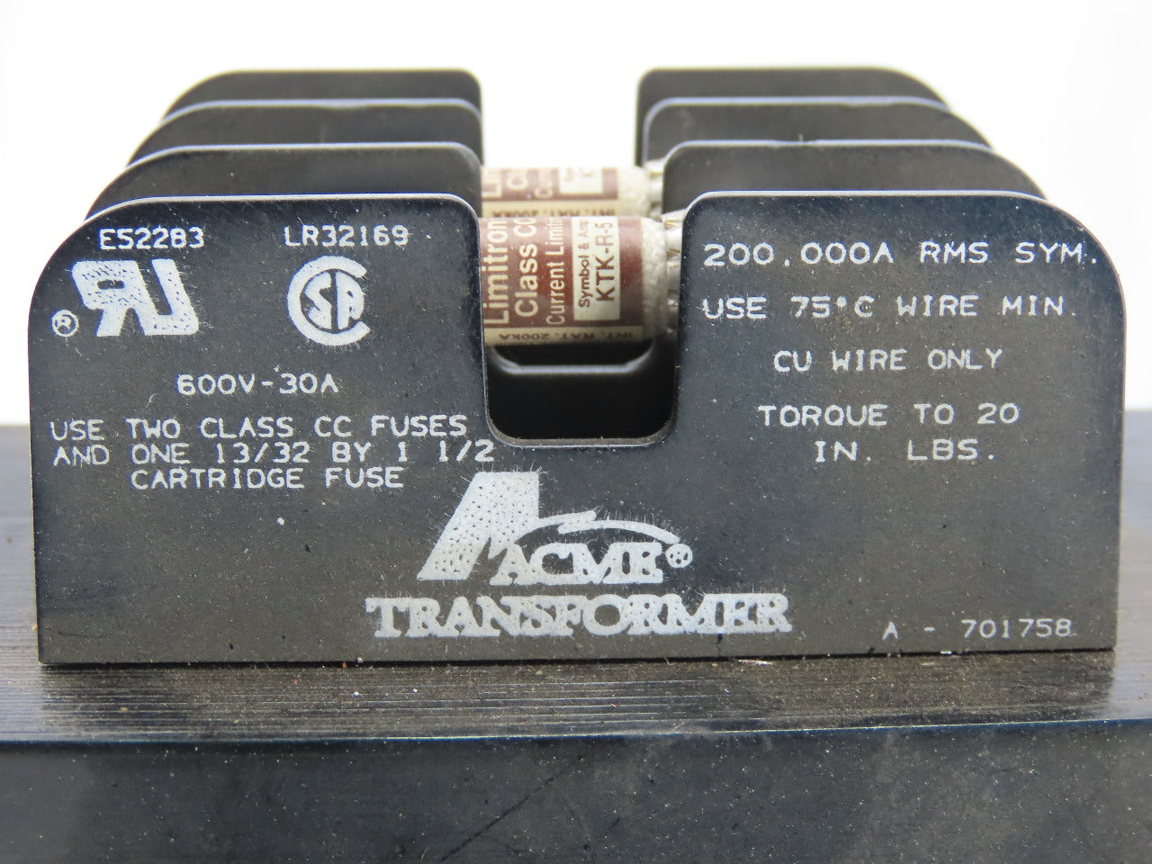 Acme Transformer TA-2-81215-F3 Transformer 500VA 230/460 Pri 110/115/120 Sec