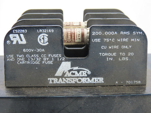 Acme Transformer TA-2-81215-F3 Transformer 500VA 230/460 Pri 110/115/120 Sec